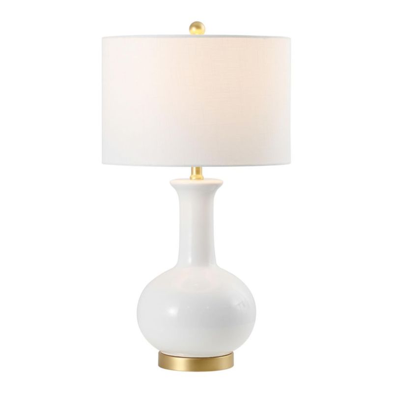 Lámpara de mesa JONATHAN Y 69 cm acabado blanco y dorado