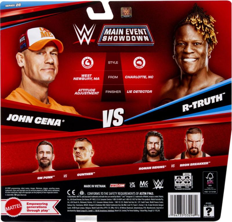 Figuras de acción Mattel WWE Pack de 2 con accesorio