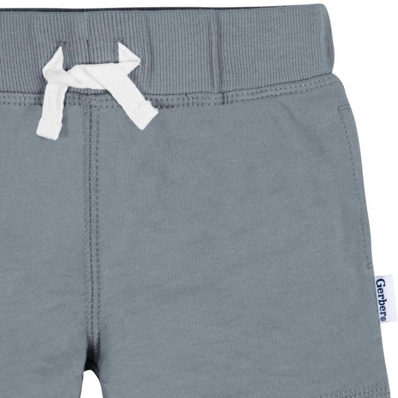 Pantalones cortos Gerber 5T Azul (3 unidades) de punto con cintura elástica