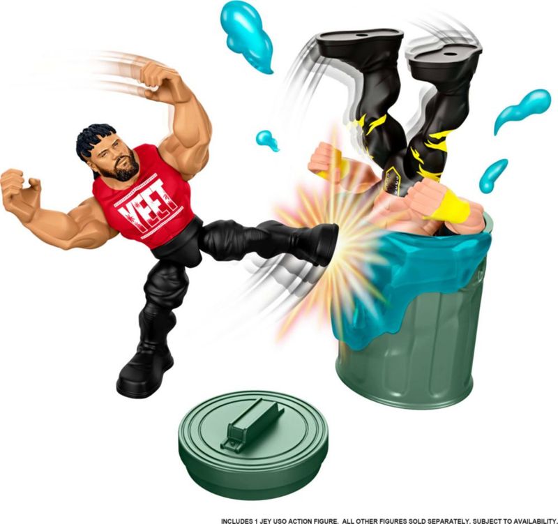 Set de juego de figuras de acción Mattel WWE Knuckle Crunchers