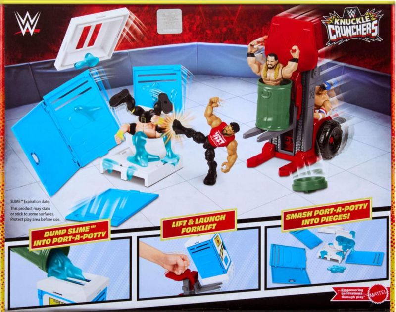 Set de juego de figuras de acción Mattel WWE Knuckle Crunchers