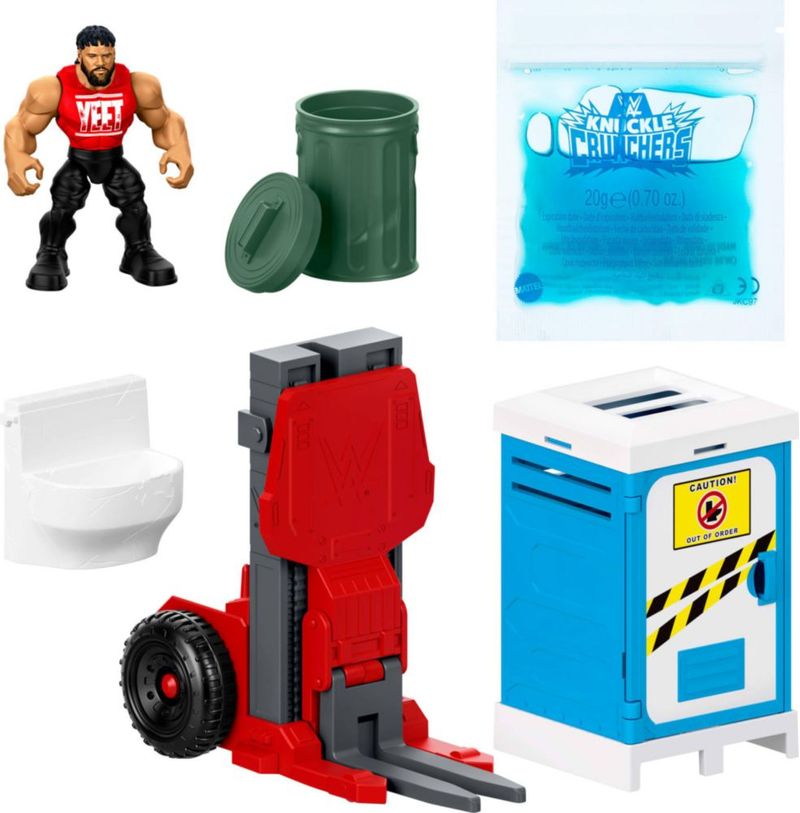 Set de juego de figuras de acción Mattel WWE Knuckle Crunchers