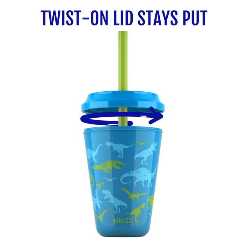 Vaso reutilizable Ello 355 ml pack de 10 cambia de color con temática de selva tropical
