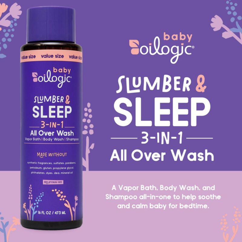Champú 3 en 1 Oilogic Sleep 473 ml Baño de Vapor para Bebé