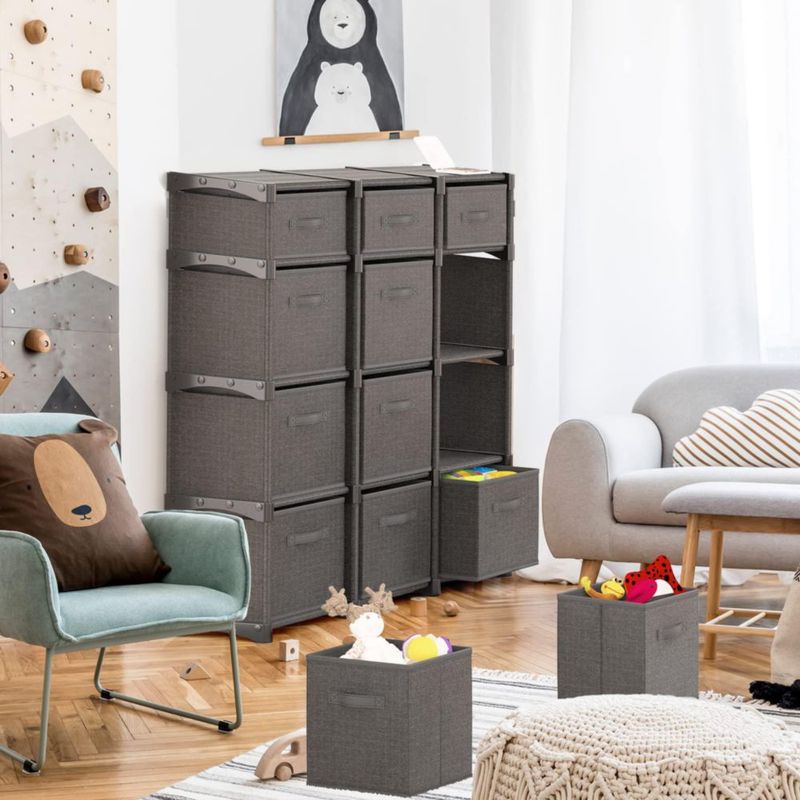 Organizador de Almacenamiento Nestl 91 cm x 30 cm x 43 cm Gris 12 Cubos