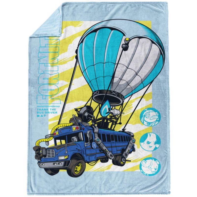 Manta de Peluche Jay Franco 152x229 cm Fortnite Azul