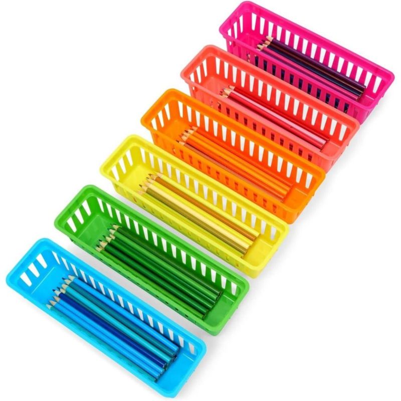 Porta lápices Juvale pack de 24 unidades - Cestas de plástico de 25 cm