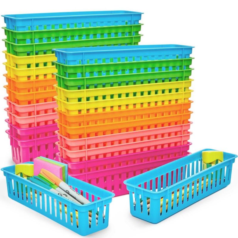 Porta lápices Juvale pack de 24 unidades - Cestas de plástico de 25 cm