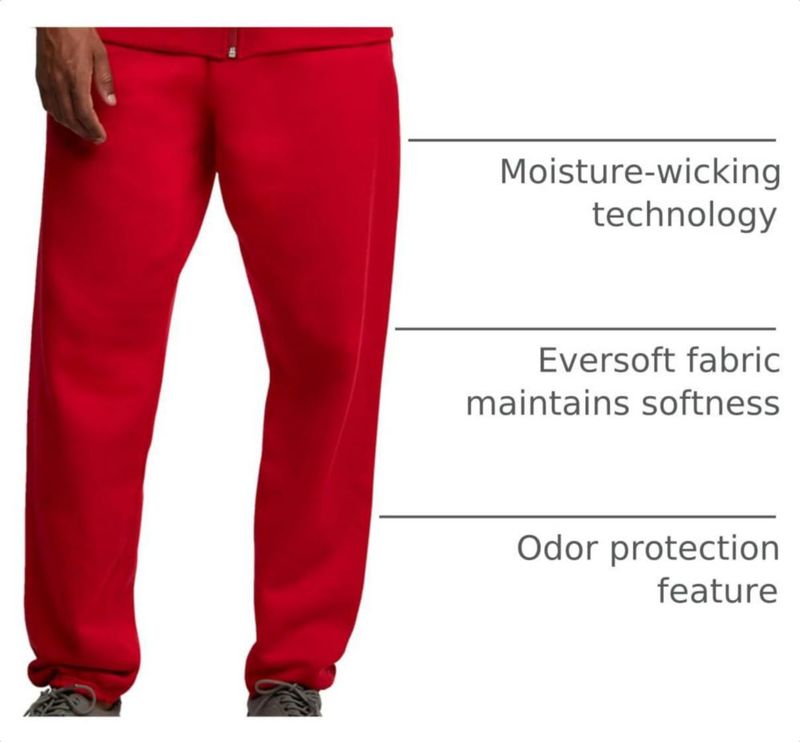PANTALONES Fruit of the Loom Joggers de Forro Polar Rojo XXL