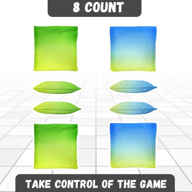 Juego de 8 bolsas de cornhole Nattork tamaño reglamentario