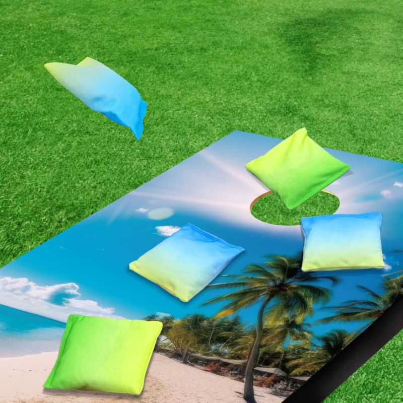 Juego de 8 bolsas de cornhole Nattork tamaño reglamentario
