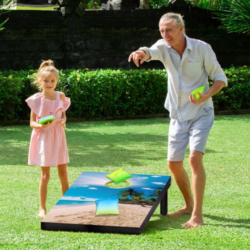 Juego de 8 bolsas de cornhole Nattork tamaño reglamentario