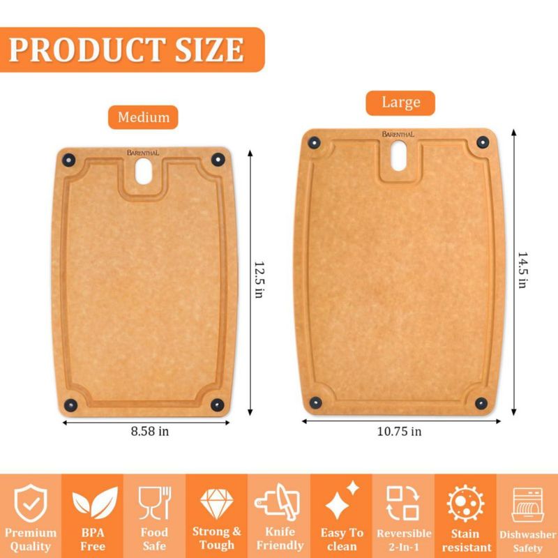 Juego de 2 tablas de cortar Barenthal 37 × 27 cm y 32 × 22 cm