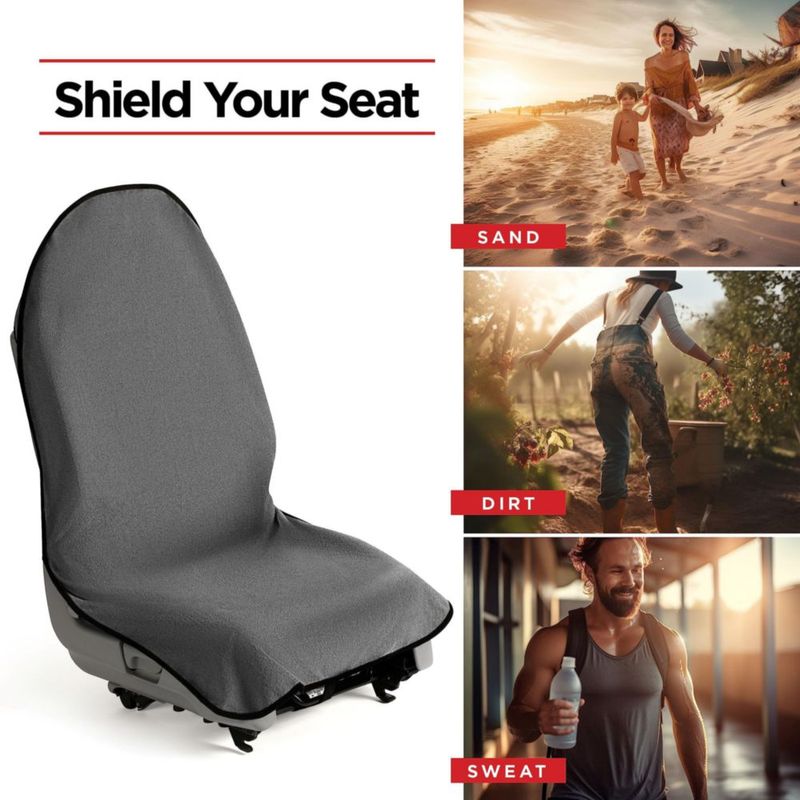 Funda de asiento lebogner 75x142 cm gris paquete de 2 impermeable