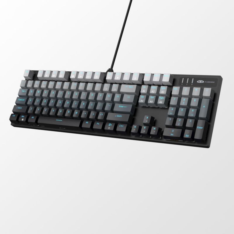 Teclado Gaming MageGee con cable USB retroiluminación y switches azules