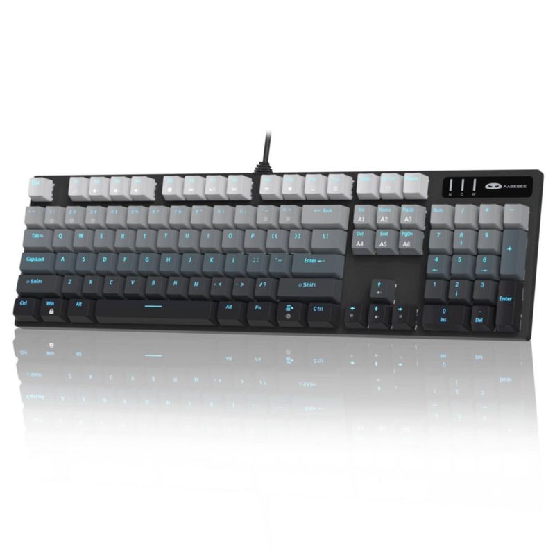Teclado Gaming MageGee con cable USB retroiluminación y switches azules