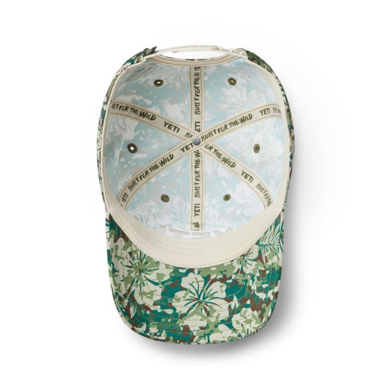 Gorra de béisbol YETI Hibiscus verde