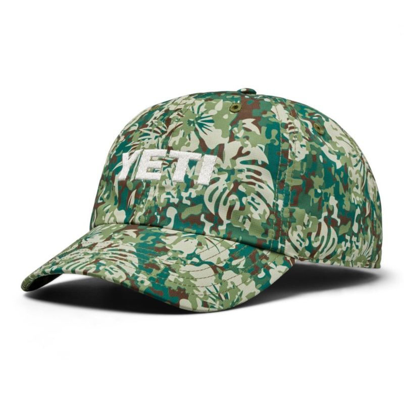 Gorra de béisbol YETI Hibiscus verde
