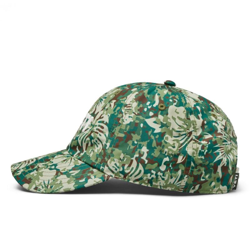 Gorra de béisbol YETI Hibiscus verde