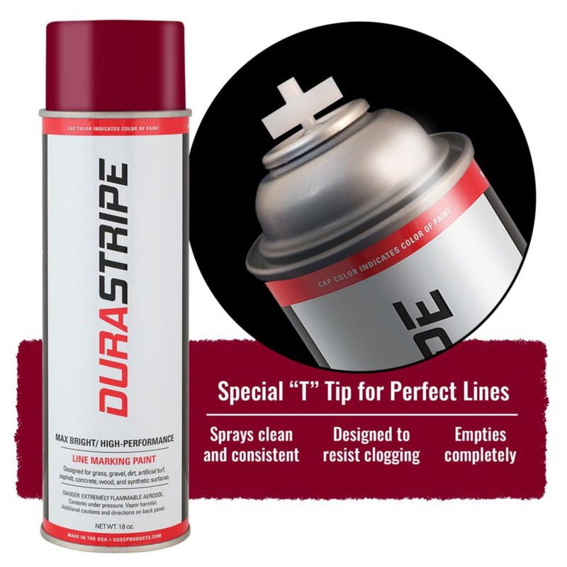 Pintura DuraStripe 12 x 510 ml Burdeos para Marcado de Campos