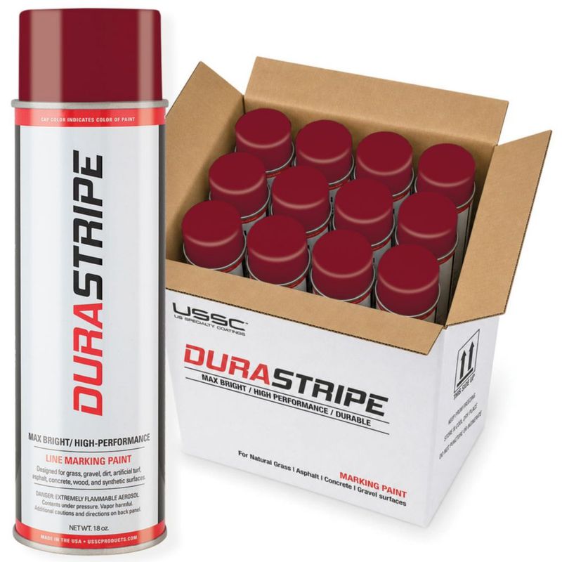 Pintura DuraStripe 12 x 510 ml Burdeos para Marcado de Campos
