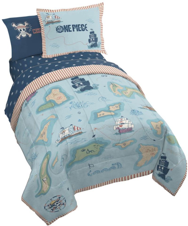 Juego de ropa de cama Jay Franco Twin de 5 piezas anime One Piece