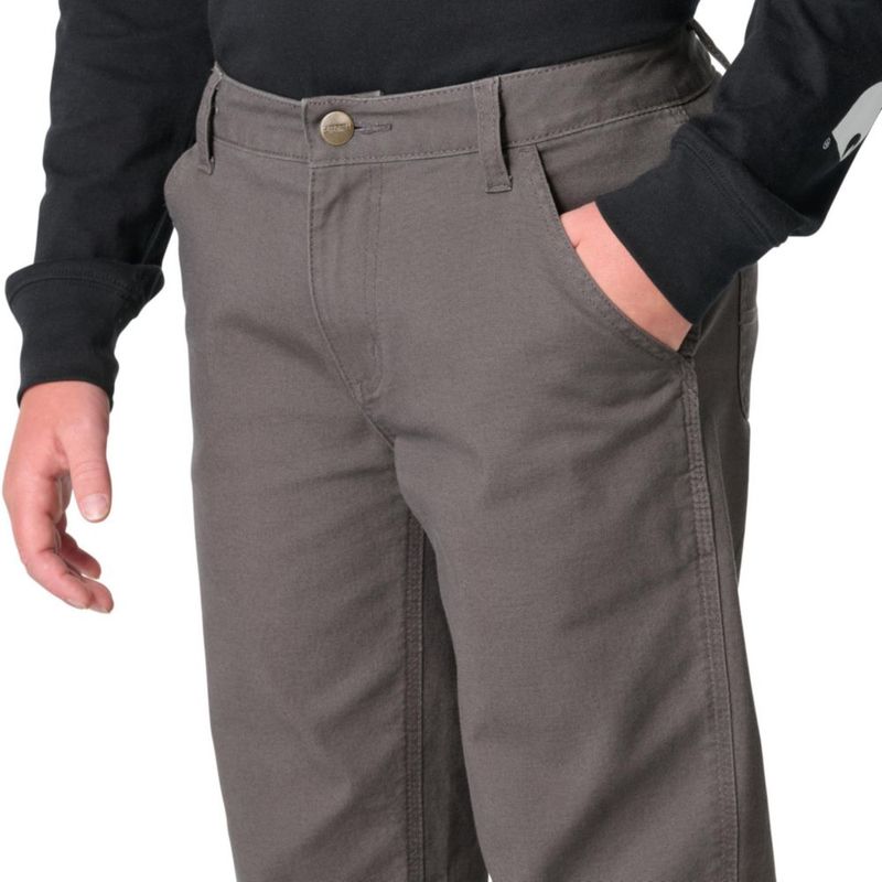 Pantalones de lona Carhartt 10 gris asfalto para niños