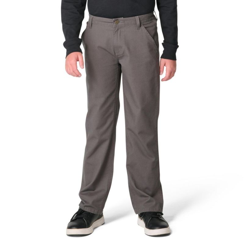 Pantalones de lona Carhartt 10 gris asfalto para niños