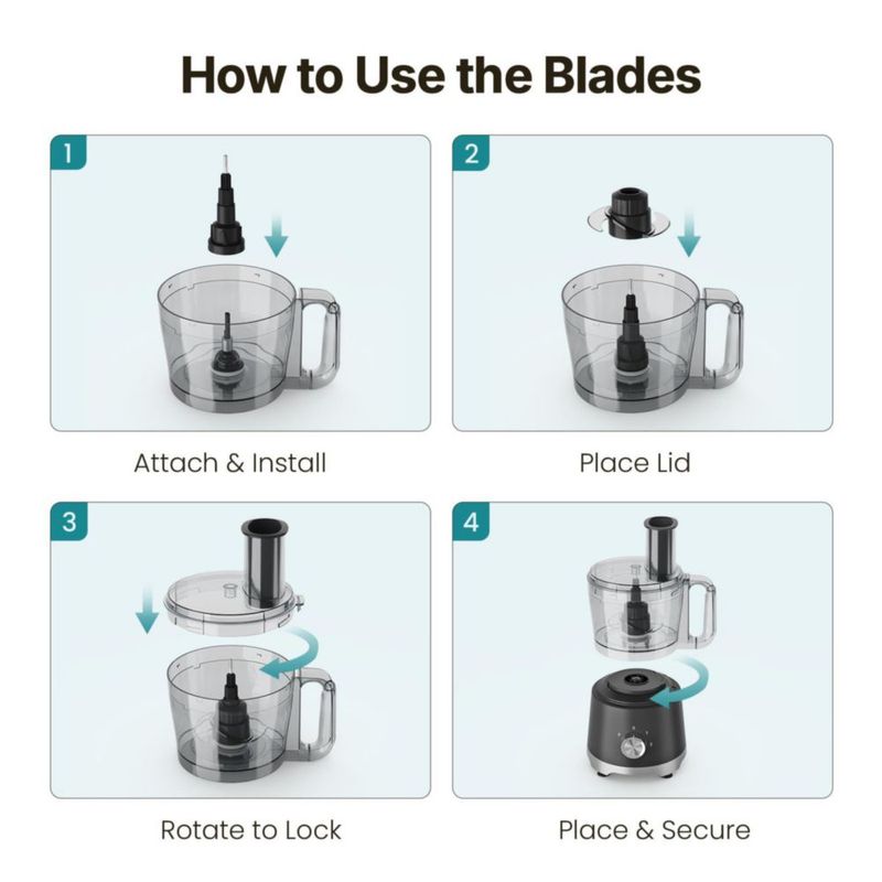Procesador de alimentos OLIXIS 105 tazas 600 W 5 cuchillas
