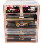 Organizador de maquillaje Sorbus acrílico con 4 cajones grandes y 2 pequeños