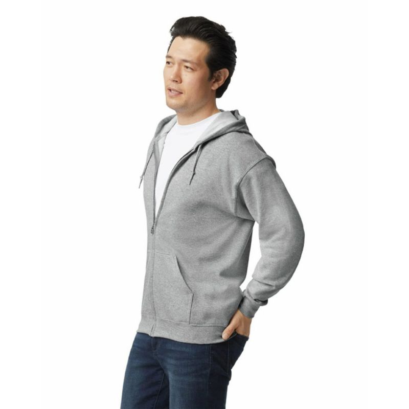 Sudadera con capucha Gildan Heavy Blend de cremallera completa talla XXL gris