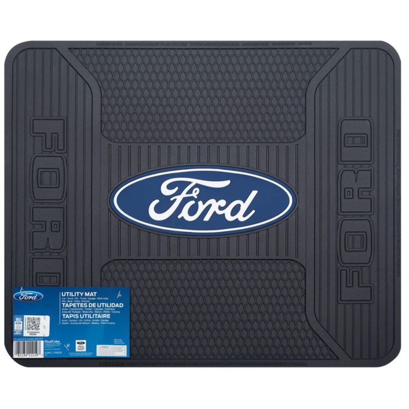 Alfombrillas de Piso Plasticolor 43 cm x 36 cm Ford Blue Oval (Pack de 2)