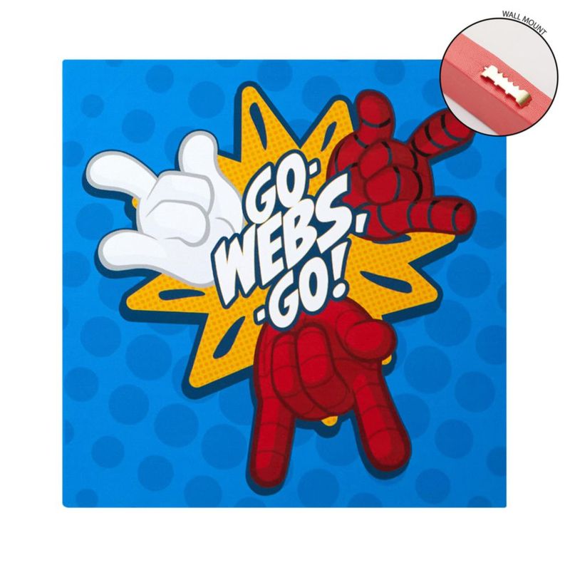 Idea Nuova Arte de pared en lienzo 28 cm – Pack de 4 Spidey y sus Amigos