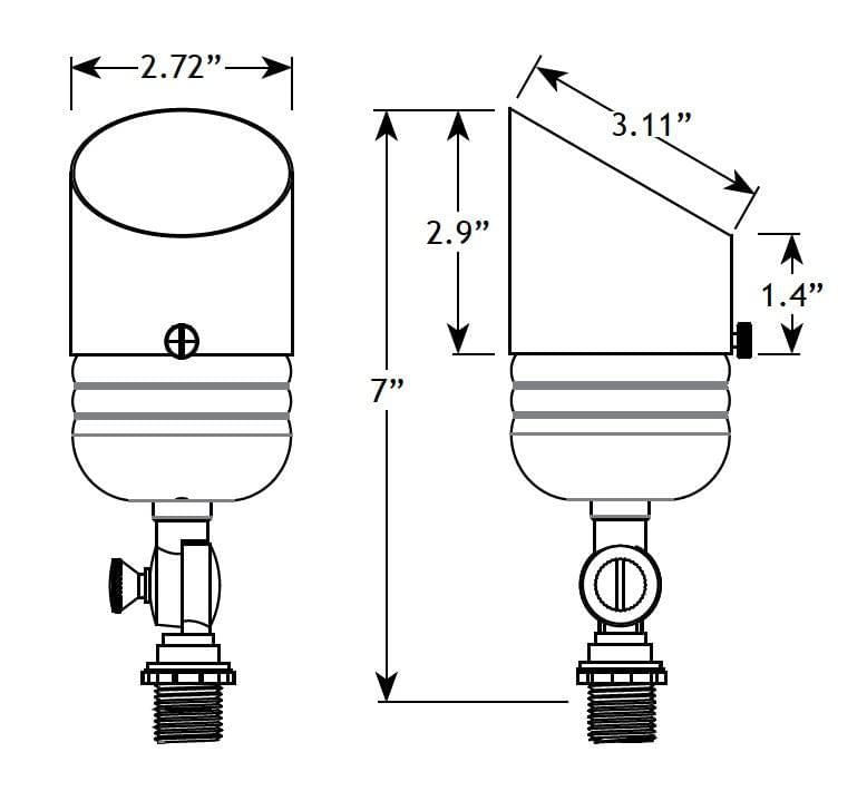 Foco VOLT Fat Boy 12 V Acero Inoxidable para Exterior