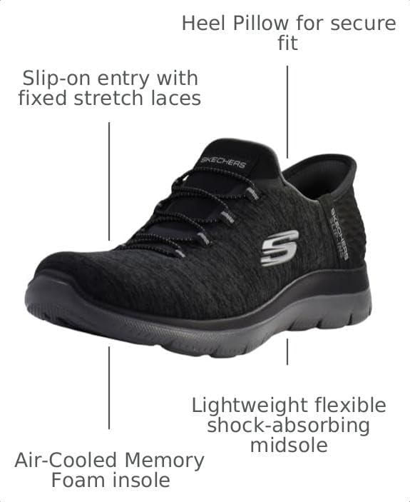 Zapatillas Skechers Summits-Dazzling Haze Negro/Carbón