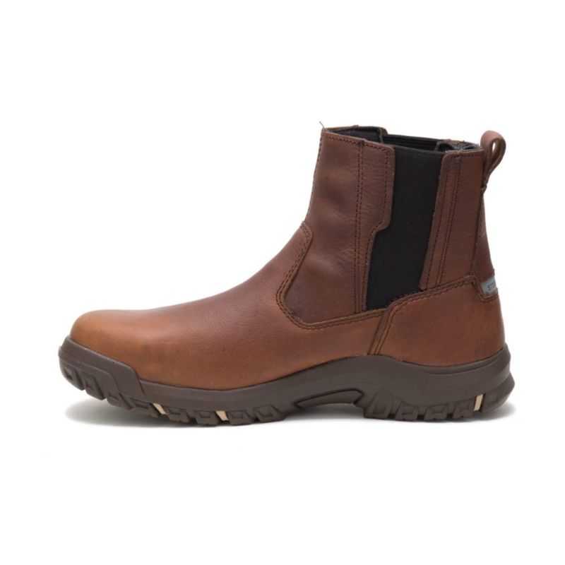 Bota CAT Mujer Abbey con puntera de acero talla 10 color Butterscotch