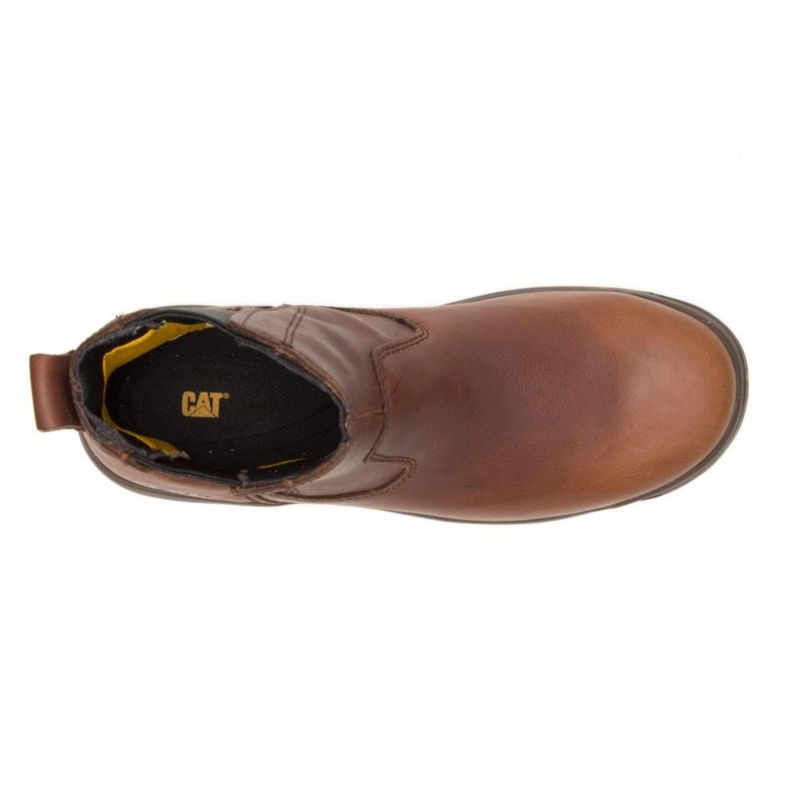 Bota CAT Mujer Abbey con puntera de acero talla 10 color Butterscotch
