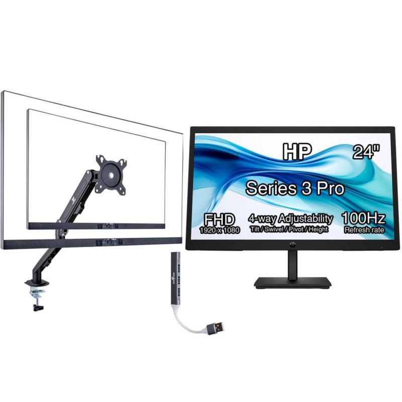 Monitor HP Series 3 Pro de 24" 100 Hz IPS negro