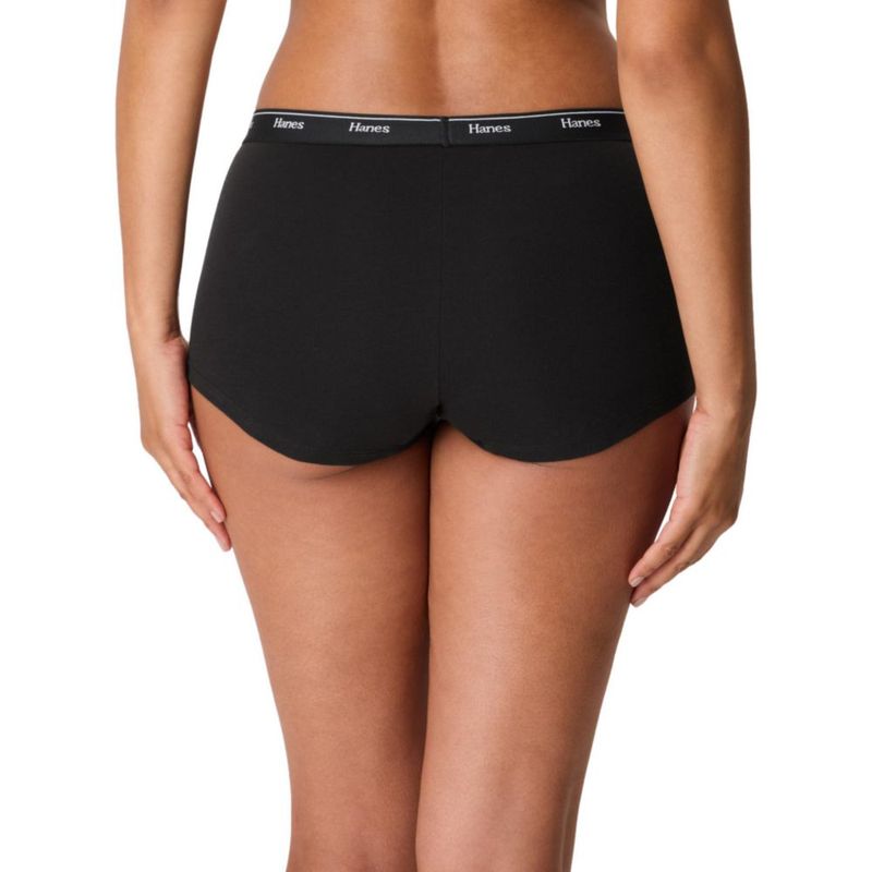 Braguitas Hanes Boy Short 5‑paquete algodón‑stretch