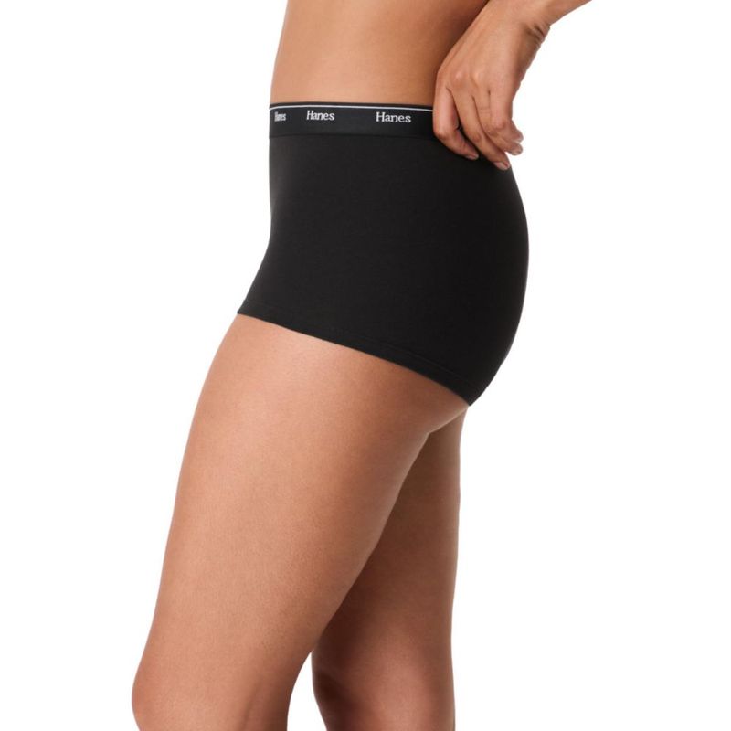 Braguitas Hanes Boy Short 5‑paquete algodón‑stretch