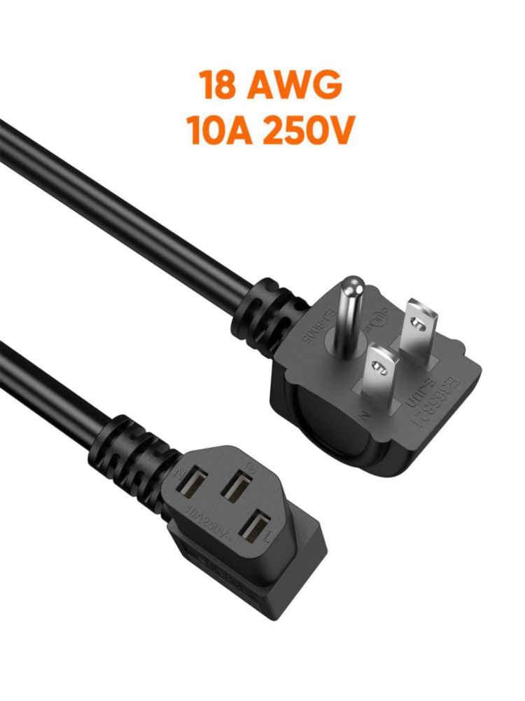 Cable de alimentación CableCreation 91 cm NEMA 5‑15P a C13