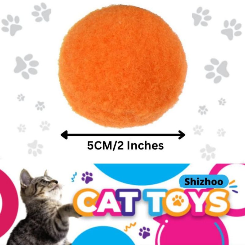 Juguetes para Gato Shizhoo Bolas Pom Pom 5 cm (paquete de 10)