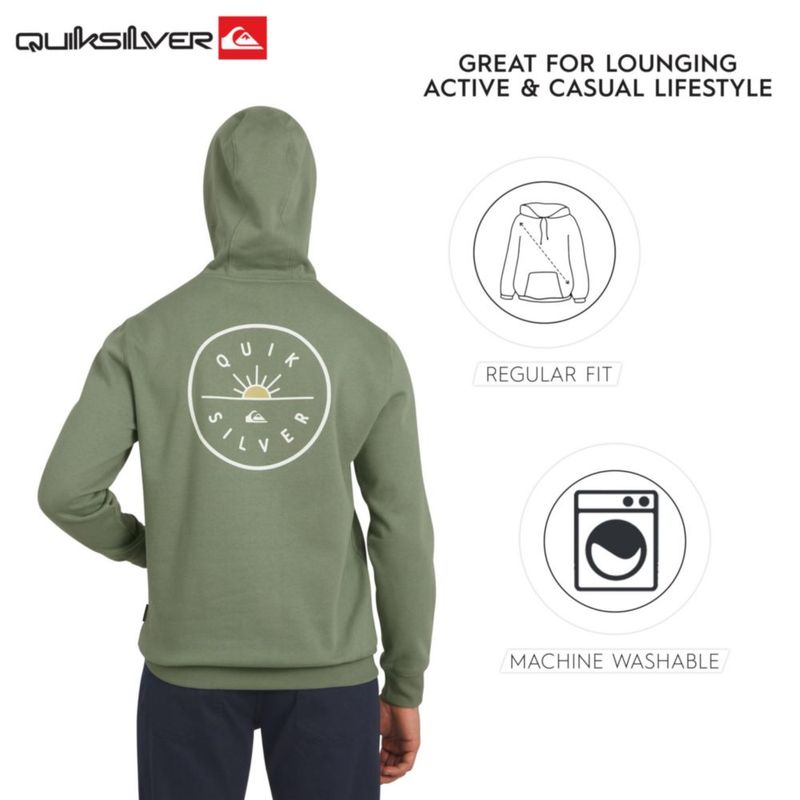 Sudadera con capucha Quiksilver talla S Forro Polar Sea Spray