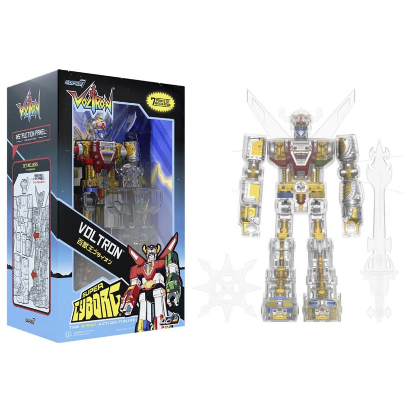 Figura de juguete Super7 Voltron 28 cm transparente con accesorios