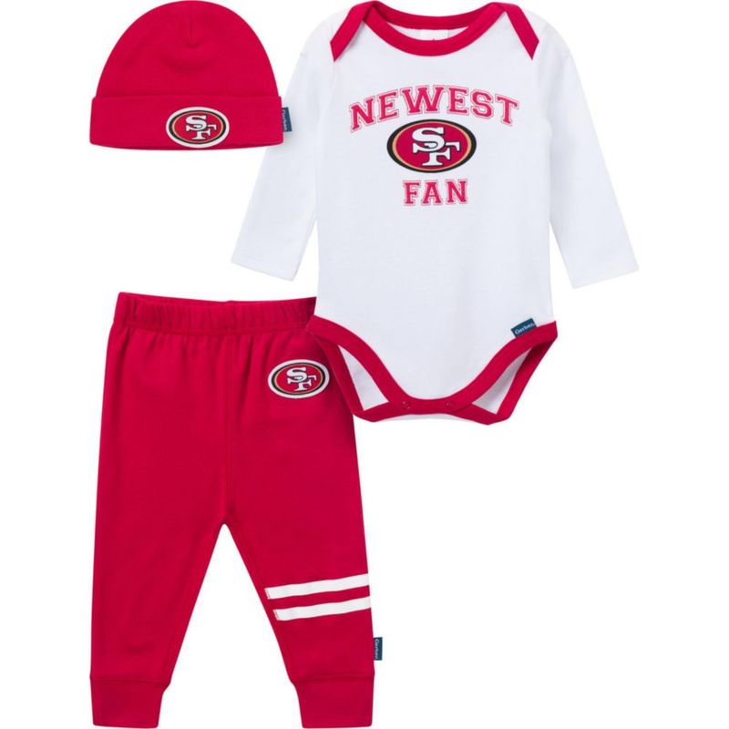 Conjunto Gerber 49ers 0‑3 meses para bebé (niño) – 3 piezas