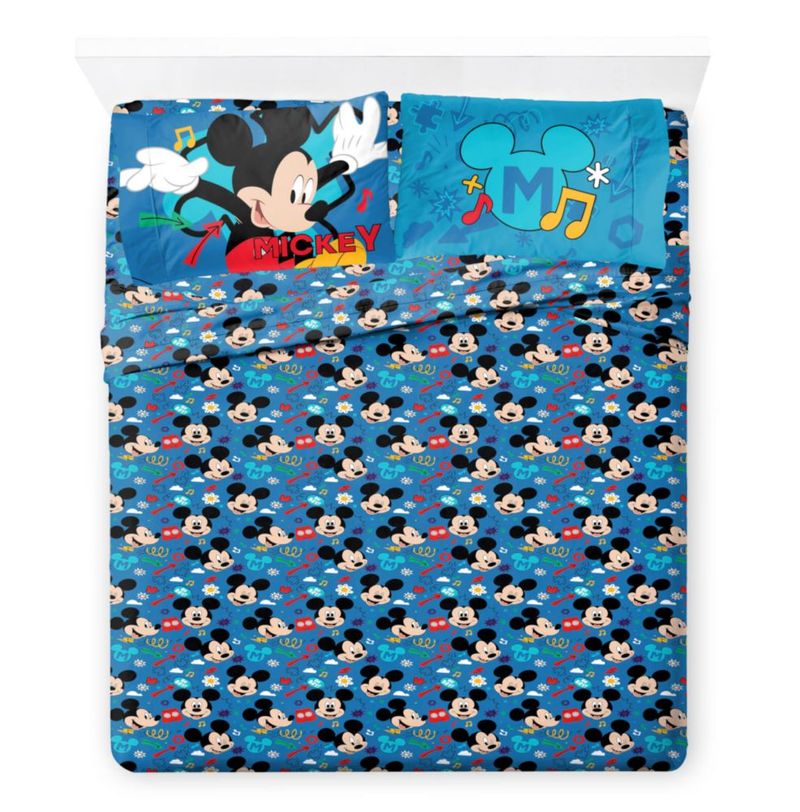 Juego de ropa de cama Jay Franco Queen Mickey Mouse azul – 7 piezas