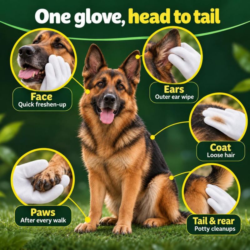 Guantes Toallitas Petazy para Perros y Gatos - Pack de 50