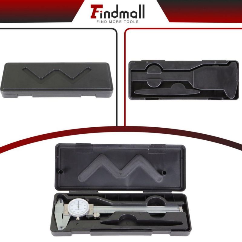 Calibrador de dial findmall 15 cm Acero inoxidable 0001 ″