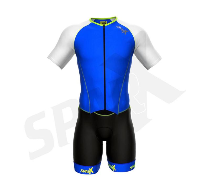 Traje Tri Sparx Elite Aerosuit M Azul de Manga Corta