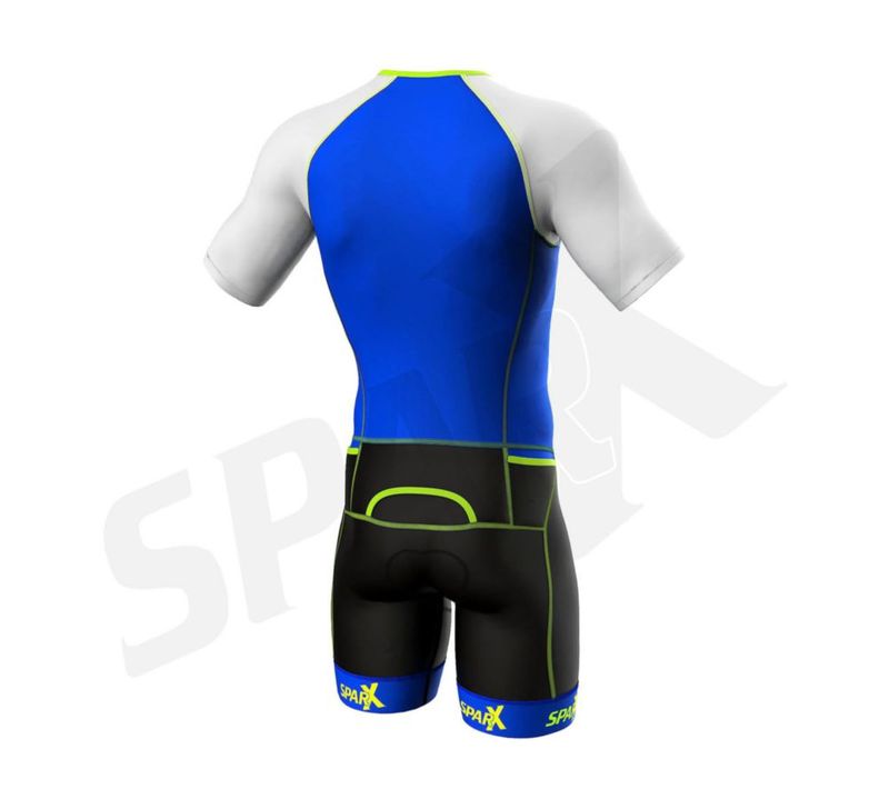 Traje Tri Sparx Elite Aerosuit M Azul de Manga Corta